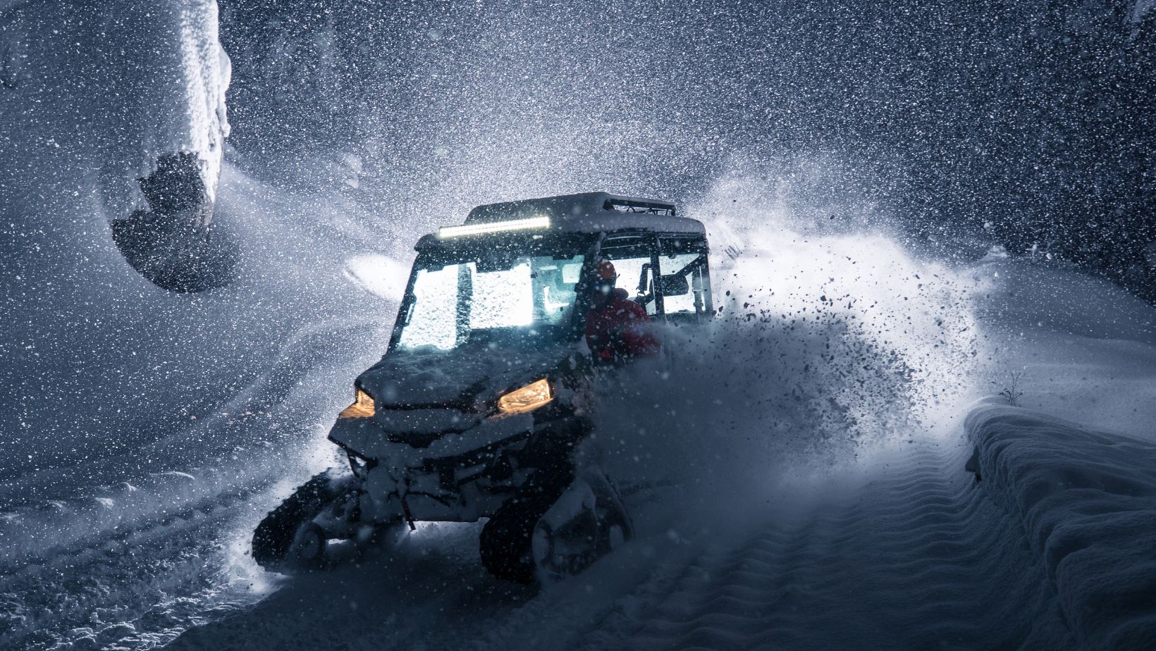 A snow-covered trail can be a breathtaking view when experienced with UTV.