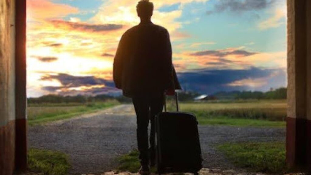 Person with luggage